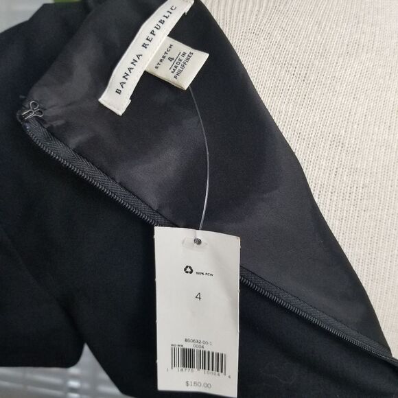 Banana Republic Black sweetheart neckline Stretch Dress NWT size 4 - Picture 12 of 14